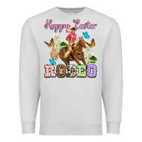 Dove Grey Happy Easter rodeo cowgirl Premium Sweatshirt - OliviaCreatesArt