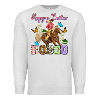 Oatmeal Heather Happy Easter rodeo cowgirl Premium Sweatshirt - OliviaCreatesArt