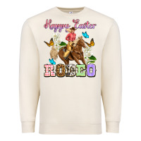 Sandshell Happy Easter rodeo cowgirl Premium Sweatshirt - OliviaCreatesArt