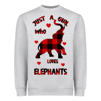 Heather Grey Just a girl who loves Elephants - Elephant Heavyweight Sweatshirt - Bettercallsaul
