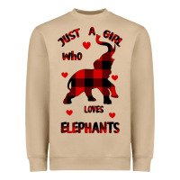 Just A Girl Who Loves Elephants - Elephant Heavyweight Sweatshirt | Teevron