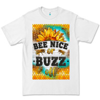 White bee nice or buzz off Premium Tee - LillyAllenDesigns