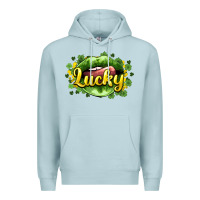 Blue Mist St. Patrick's Day lips lucky Premium Hoodie - HowdyJamesFarm