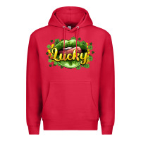 Cardinal St. Patrick's Day lips lucky Premium Hoodie - HowdyJamesFarm