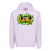 Lilac St. Patrick's Day lips lucky Premium Hoodie - HowdyJamesFarm