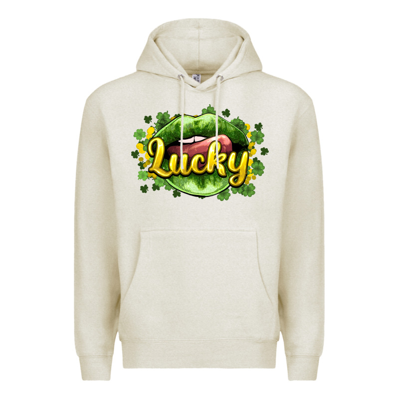 St. Patrick's Day Lips Lucky Premium Hoodie by HowdyJamesFarm | Teevron