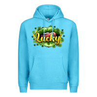 Ocean Blue St. Patrick's Day lips lucky Premium Hoodie - HowdyJamesFarm