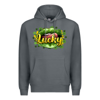 Rock St. Patrick's Day lips lucky Premium Hoodie - HowdyJamesFarm