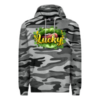Slate Camo St. Patrick's Day lips lucky Premium Hoodie - HowdyJamesFarm