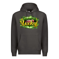 Smoke St. Patrick's Day lips lucky Premium Hoodie - HowdyJamesFarm