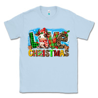 Dusty Blue love christmas cow Classic Tee - MaliasSmallBusiness