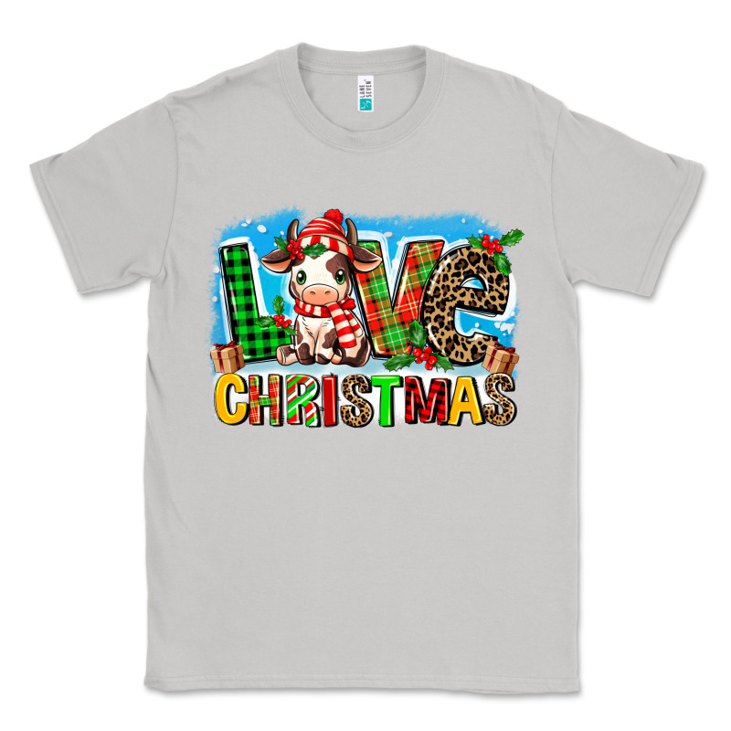 Love Christmas Cow Classic Tee by MaliasSmallBusiness | Teevron