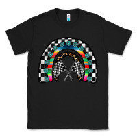 Black Racing Rainbow Classic Tee - CowhideDigitalArt