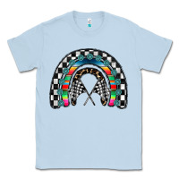 Dusty Blue Racing Rainbow Classic Tee - CowhideDigitalArt