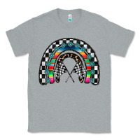 Heather Grey Racing Rainbow Classic Tee - CowhideDigitalArt