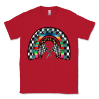 Red Racing Rainbow Classic Tee - CowhideDigitalArt