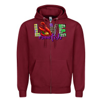 Burgundy love crawfish mardi gras Zipper Hoodie - CowGirlArtShop