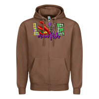 Chestnut love crawfish mardi gras Zipper Hoodie - CowGirlArtShop