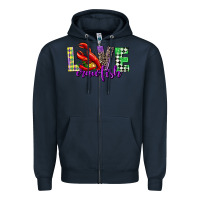Navy love crawfish mardi gras Zipper Hoodie - CowGirlArtShop