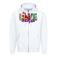White love crawfish mardi gras Zipper Hoodie - CowGirlArtShop