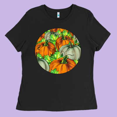 Fall Rounded Ladies Tee Designed By Lillyallendesigns