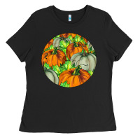 Black Fall Rounded Ladies Tee - LillyAllenDesigns