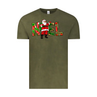 Vintage Olive Noel Santa Vintage Tee - NancyCooperArtShop