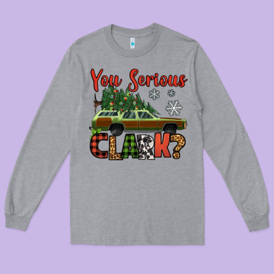 You Serious Clark Christmas Vacation Car Long Sleeve Tee Designed By Jasminsmagicworld