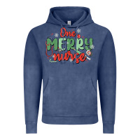 Vintage Denim one merry nurse Vintage Hoodie - MaliasSmallBusiness
