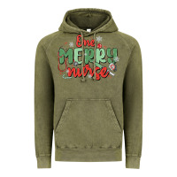 Vintage Olive one merry nurse Vintage Hoodie - MaliasSmallBusiness