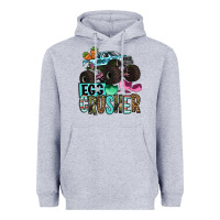 Heather Grey Easter Day Monster truck Easter egg crusher Heavyweight Hoodie - OliviaCreatesArt
