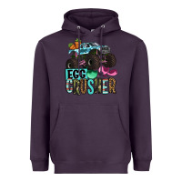 Plum Easter Day Monster truck Easter egg crusher Heavyweight Hoodie - OliviaCreatesArt