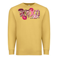 Antique Gold Valentine's Day pig xoxo Premium Sweatshirt - FaDigitalArtStudio