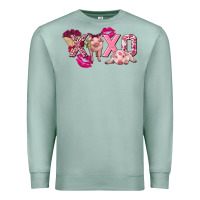 Seafoam Valentine's Day pig xoxo Premium Sweatshirt - FaDigitalArtStudio