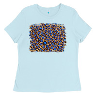 Leopard With Navy Blue Glitter Ladies Tee | Teevron