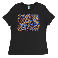 Black leopard with navy blue glitter Ladies Tee - Artiststas