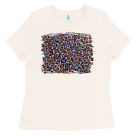 Bone leopard with navy blue glitter Ladies Tee - Artiststas
