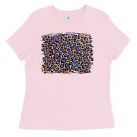 Bubblegum Pink leopard with navy blue glitter Ladies Tee - Artiststas