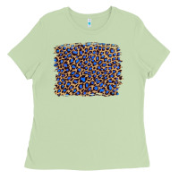 Matcha leopard with navy blue glitter Ladies Tee - Artiststas