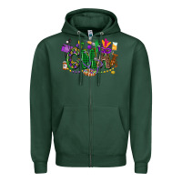 Sports Green cma mardi gras cowgirl Zipper Hoodie - CowGirlArtShop