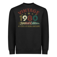 Black Vintage 1980 Limited Edition 41 Years Of Being Awesome Heavyweight Sweatshirt - Bettercallsaul