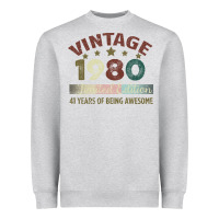 Heather Grey Vintage 1980 Limited Edition 41 Years Of Being Awesome Heavyweight Sweatshirt - Bettercallsaul