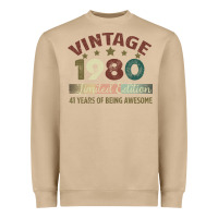 Mushroom Vintage 1980 Limited Edition 41 Years Of Being Awesome Heavyweight Sweatshirt - Bettercallsaul