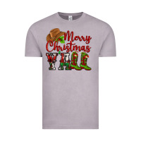 Vintage Zinc Merry Christmas Y'all Cowboy Vintage Tee - MaliasSmallBusiness