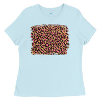 Baby Blue leopard with pink glitter Ladies Tee - Artiststas
