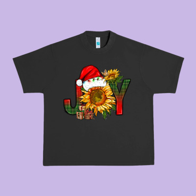 Joy Christmas With Sunflower Bbs Urban Heavy Tee Designed By Bundleandbundleshop