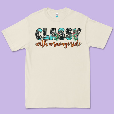 Classy With A Savage Side Premium Tee Designed By Jahusdesignshop