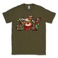 Army Green joy christmas deer Classic Tee - MaliasSmallBusiness