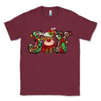 Burgundy joy christmas deer Classic Tee - MaliasSmallBusiness