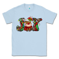 Dusty Blue joy christmas deer Classic Tee - MaliasSmallBusiness